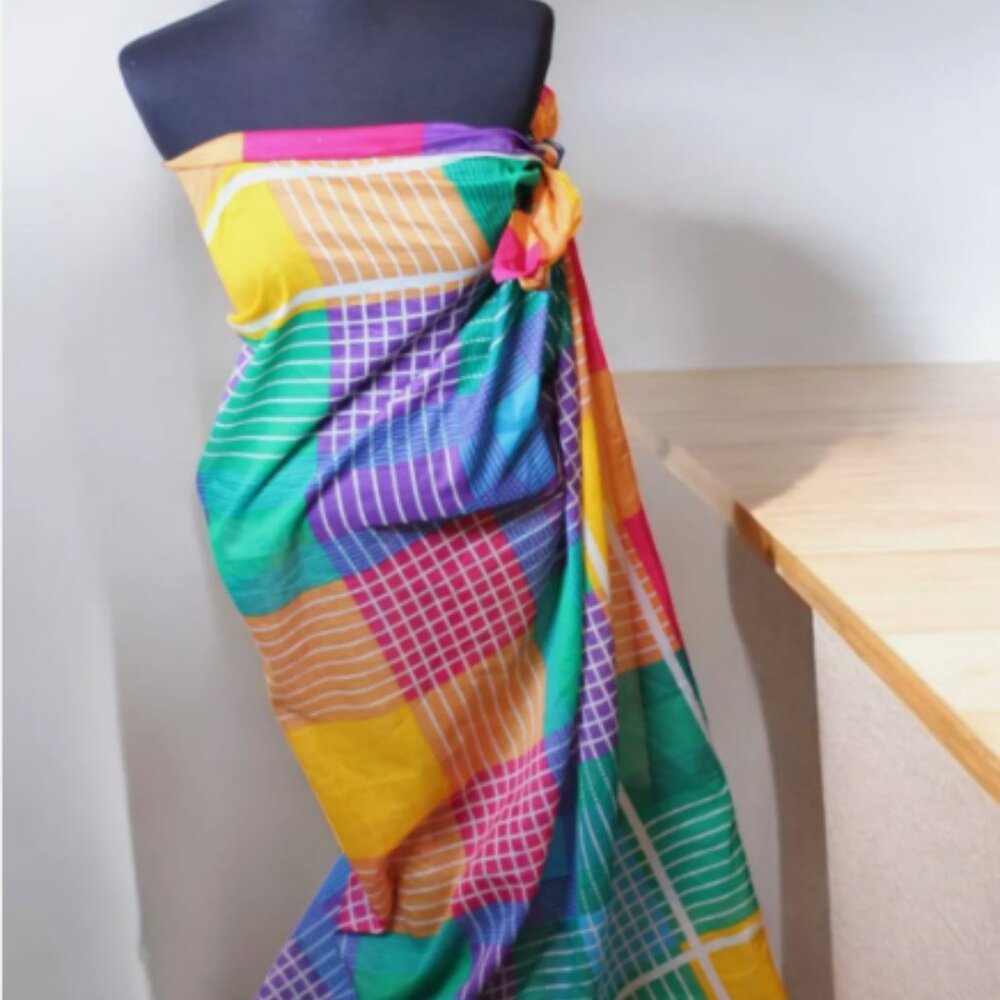 Large Vintage Bogner Italian Bright and Colorful Wrap/Scarf